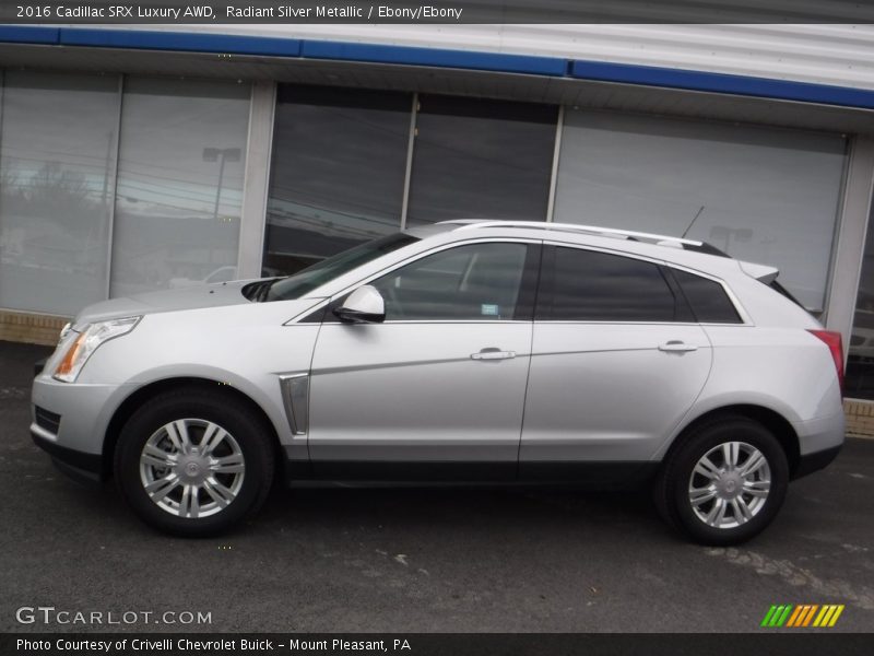 Radiant Silver Metallic / Ebony/Ebony 2016 Cadillac SRX Luxury AWD
