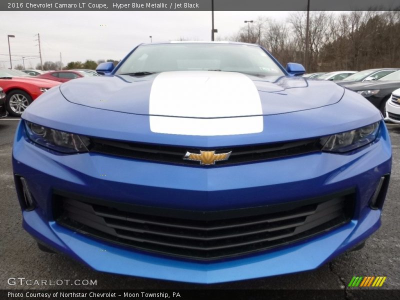 Hyper Blue Metallic / Jet Black 2016 Chevrolet Camaro LT Coupe