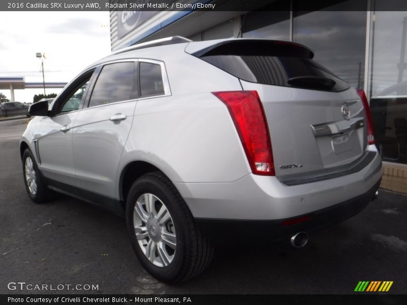 Radiant Silver Metallic / Ebony/Ebony 2016 Cadillac SRX Luxury AWD