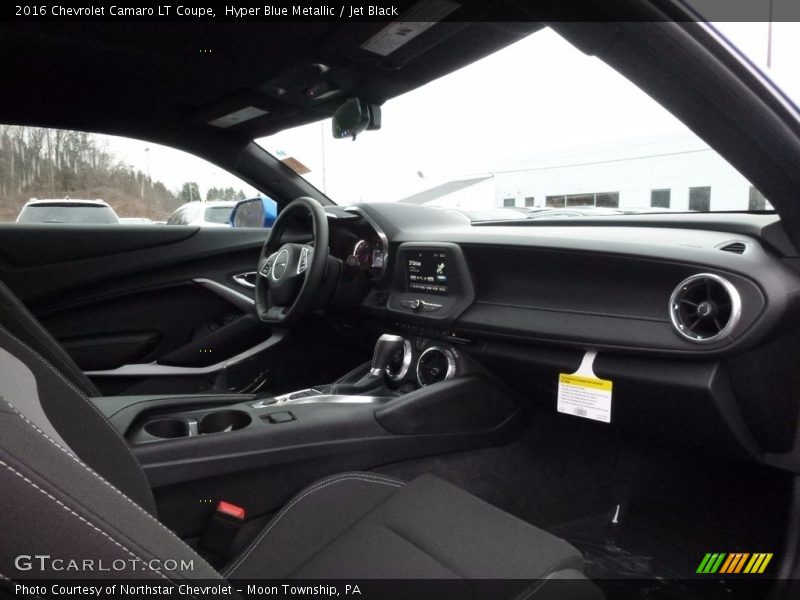 Hyper Blue Metallic / Jet Black 2016 Chevrolet Camaro LT Coupe