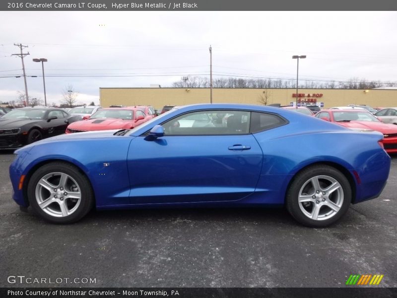 Hyper Blue Metallic / Jet Black 2016 Chevrolet Camaro LT Coupe