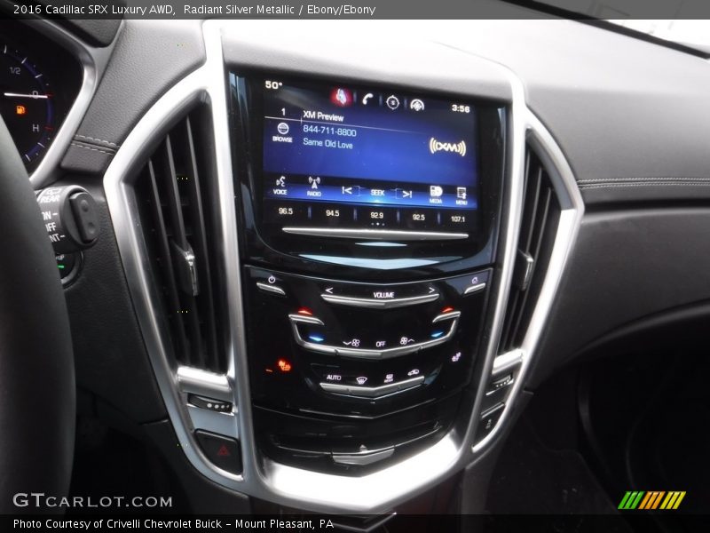 Radiant Silver Metallic / Ebony/Ebony 2016 Cadillac SRX Luxury AWD