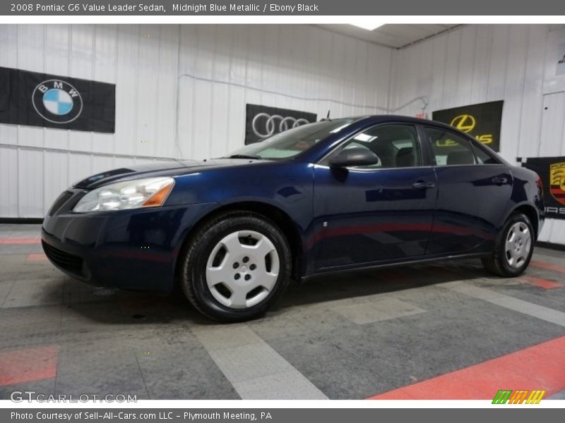 Midnight Blue Metallic / Ebony Black 2008 Pontiac G6 Value Leader Sedan