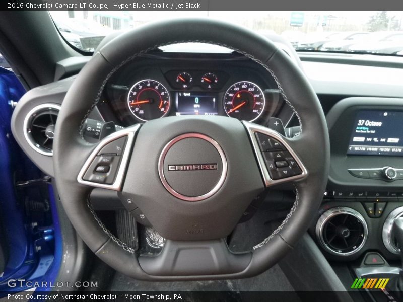 Hyper Blue Metallic / Jet Black 2016 Chevrolet Camaro LT Coupe