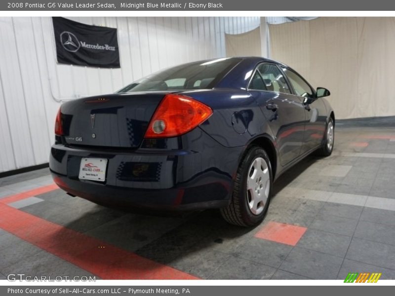 Midnight Blue Metallic / Ebony Black 2008 Pontiac G6 Value Leader Sedan