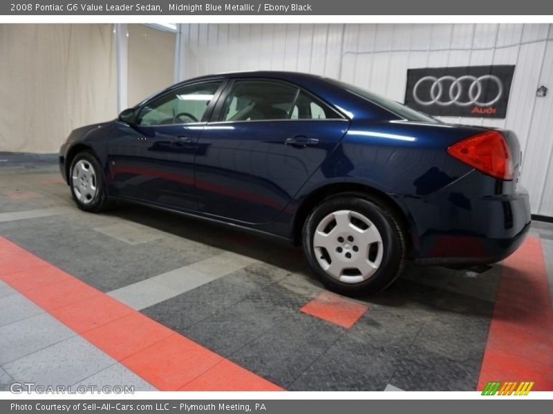Midnight Blue Metallic / Ebony Black 2008 Pontiac G6 Value Leader Sedan