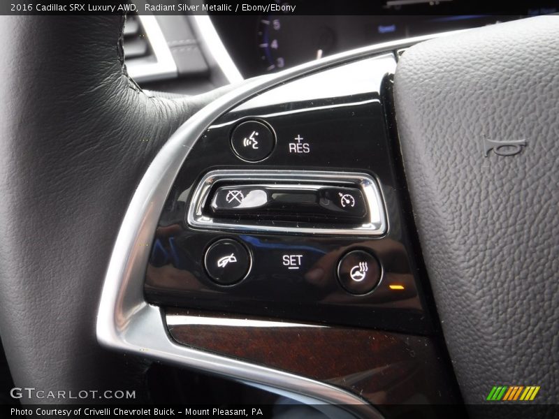 Radiant Silver Metallic / Ebony/Ebony 2016 Cadillac SRX Luxury AWD