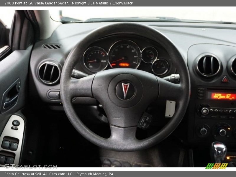 Midnight Blue Metallic / Ebony Black 2008 Pontiac G6 Value Leader Sedan