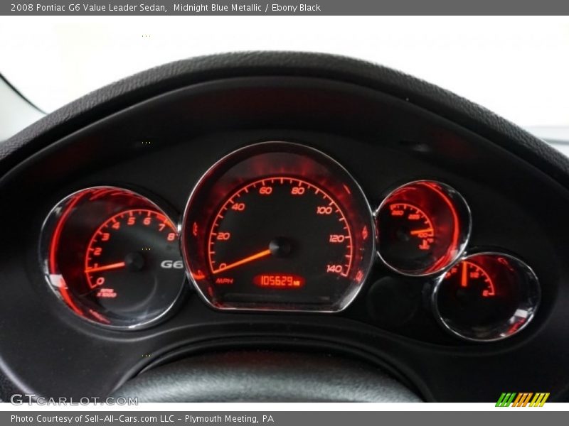 Midnight Blue Metallic / Ebony Black 2008 Pontiac G6 Value Leader Sedan