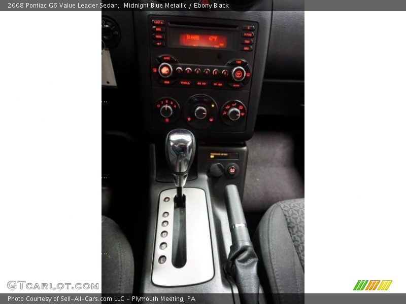 Midnight Blue Metallic / Ebony Black 2008 Pontiac G6 Value Leader Sedan