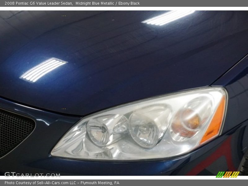 Midnight Blue Metallic / Ebony Black 2008 Pontiac G6 Value Leader Sedan