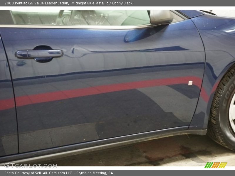 Midnight Blue Metallic / Ebony Black 2008 Pontiac G6 Value Leader Sedan