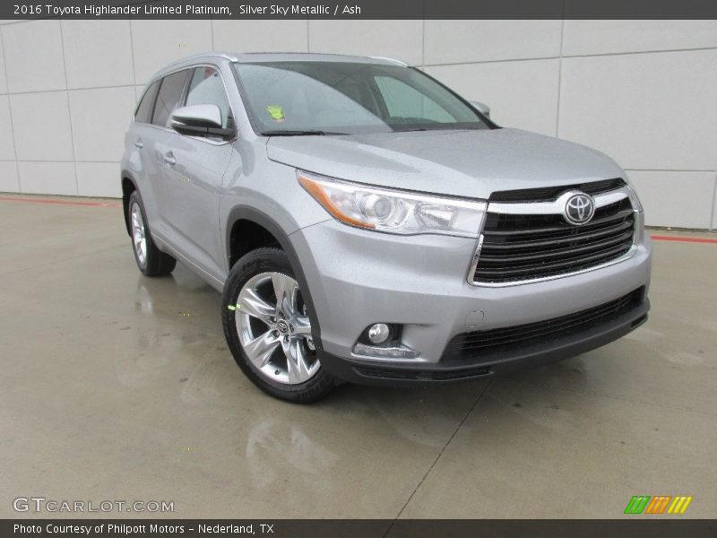 Silver Sky Metallic / Ash 2016 Toyota Highlander Limited Platinum