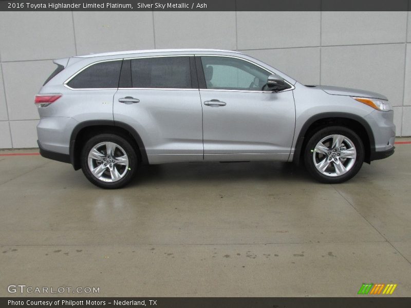 Silver Sky Metallic / Ash 2016 Toyota Highlander Limited Platinum