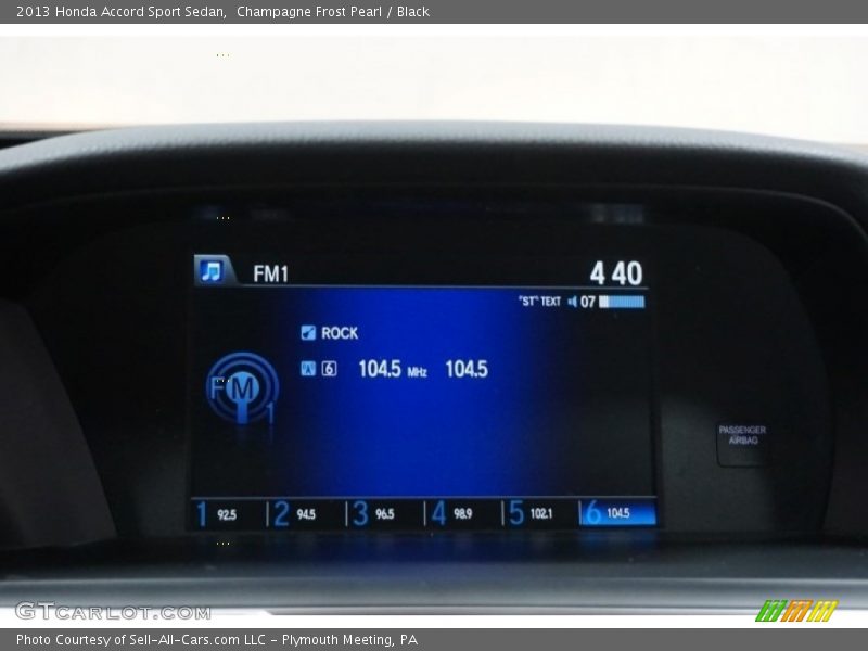 Champagne Frost Pearl / Black 2013 Honda Accord Sport Sedan