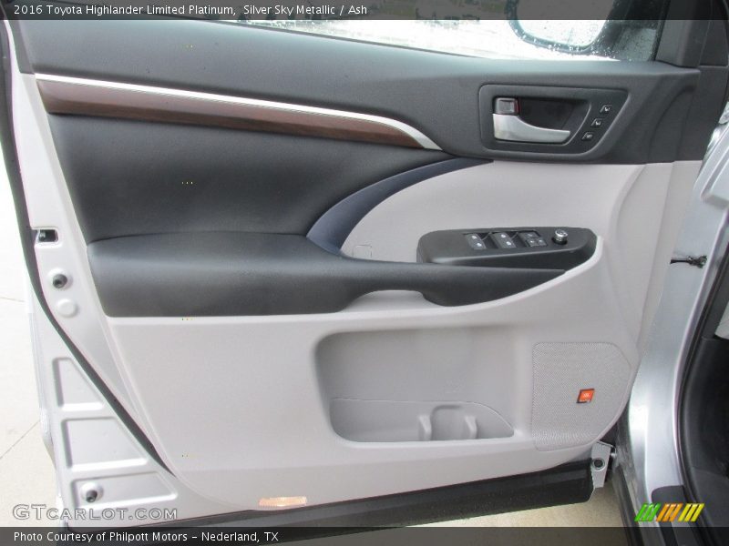 Silver Sky Metallic / Ash 2016 Toyota Highlander Limited Platinum