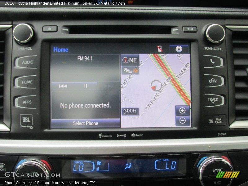 Silver Sky Metallic / Ash 2016 Toyota Highlander Limited Platinum