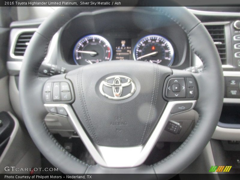 Silver Sky Metallic / Ash 2016 Toyota Highlander Limited Platinum