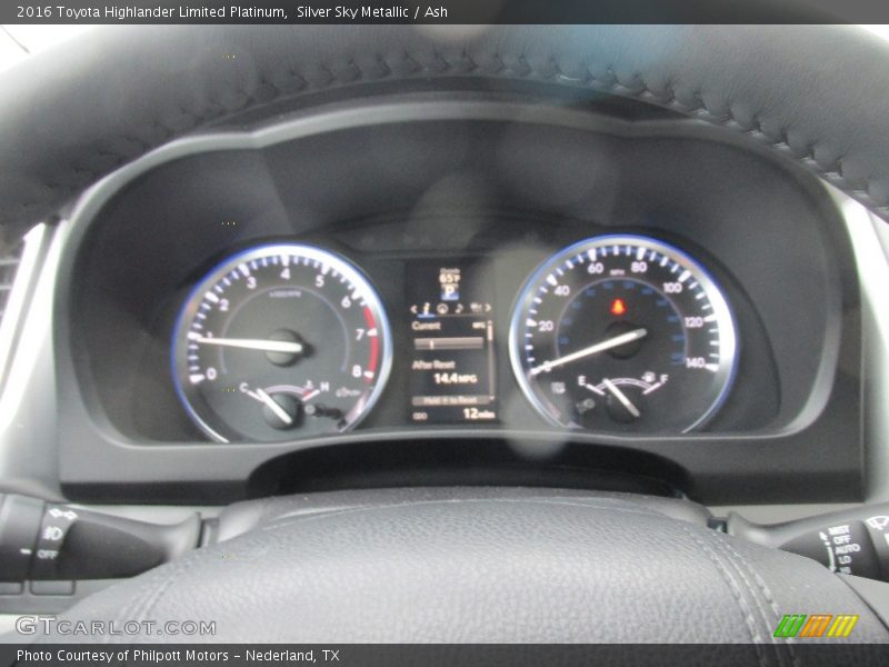 Silver Sky Metallic / Ash 2016 Toyota Highlander Limited Platinum