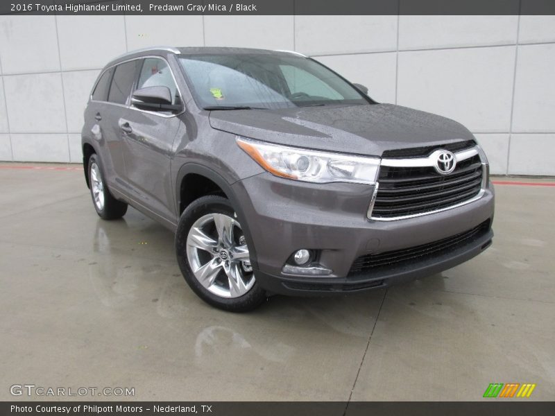 Predawn Gray Mica / Black 2016 Toyota Highlander Limited