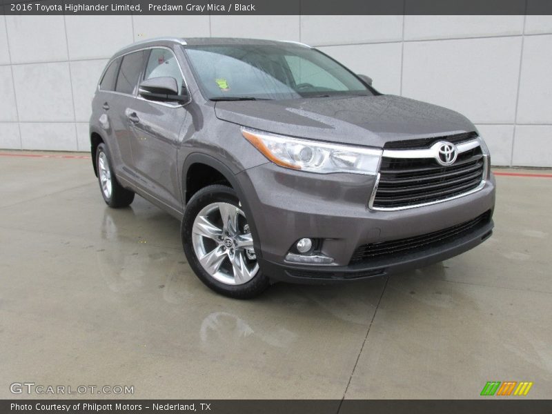 Predawn Gray Mica / Black 2016 Toyota Highlander Limited