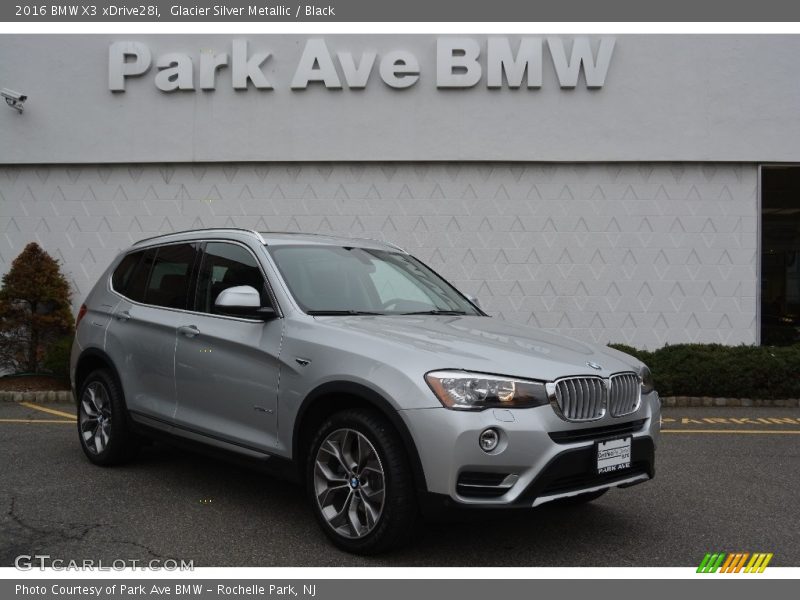 Glacier Silver Metallic / Black 2016 BMW X3 xDrive28i