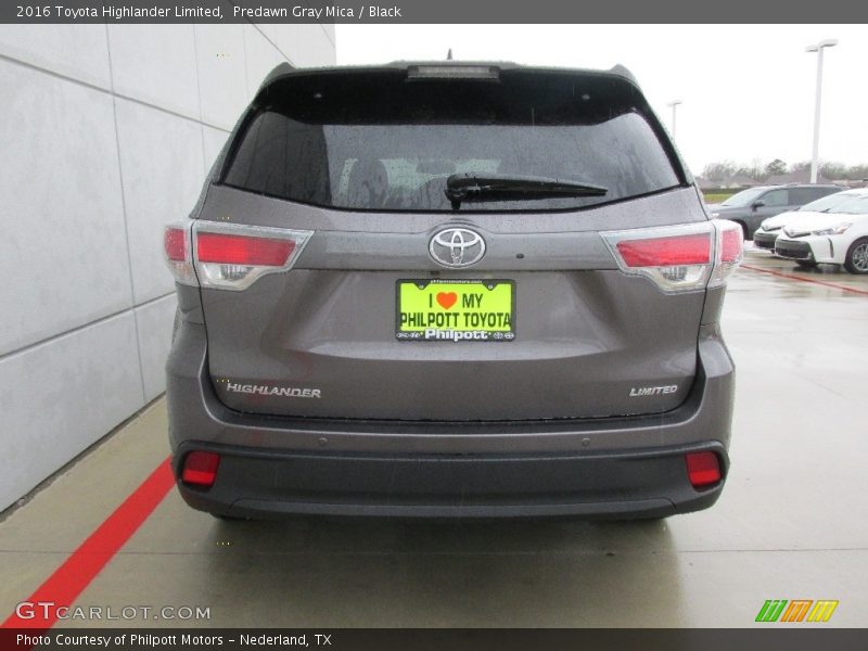 Predawn Gray Mica / Black 2016 Toyota Highlander Limited