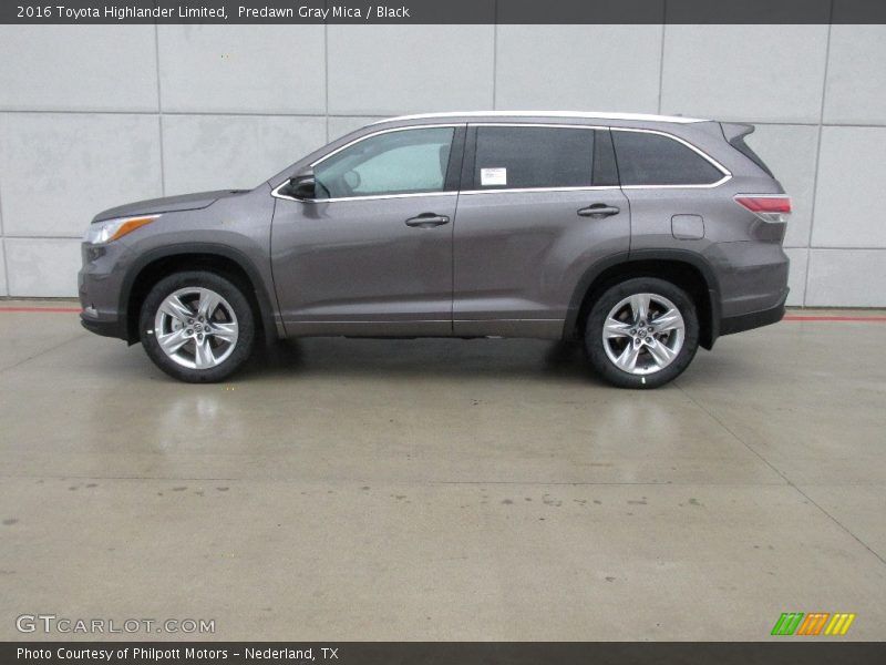 Predawn Gray Mica / Black 2016 Toyota Highlander Limited