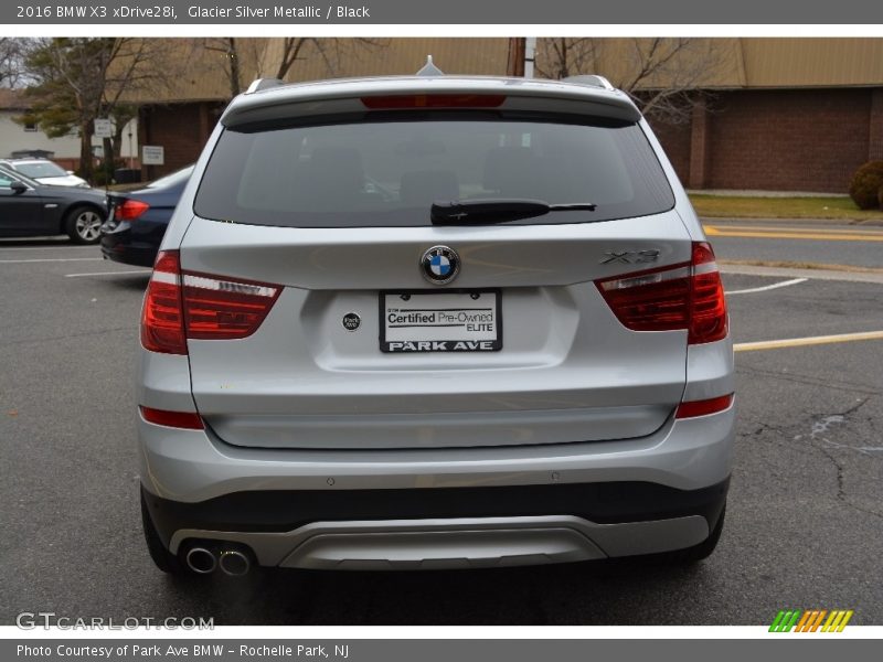 Glacier Silver Metallic / Black 2016 BMW X3 xDrive28i