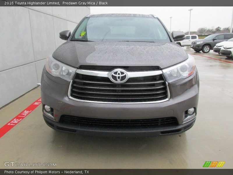 Predawn Gray Mica / Black 2016 Toyota Highlander Limited