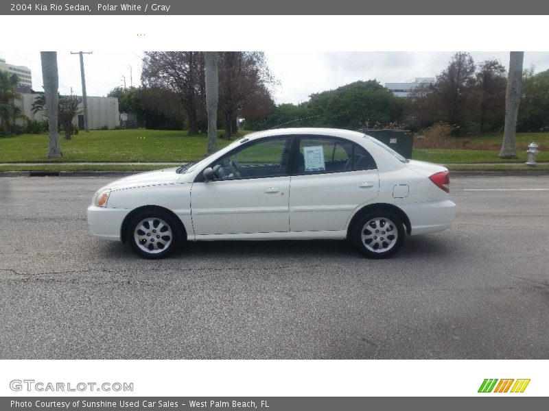 Polar White / Gray 2004 Kia Rio Sedan