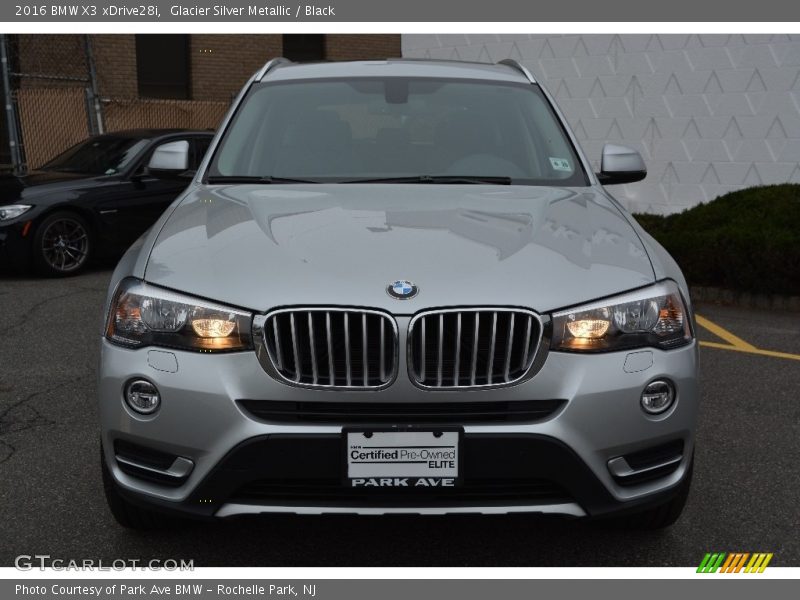 Glacier Silver Metallic / Black 2016 BMW X3 xDrive28i