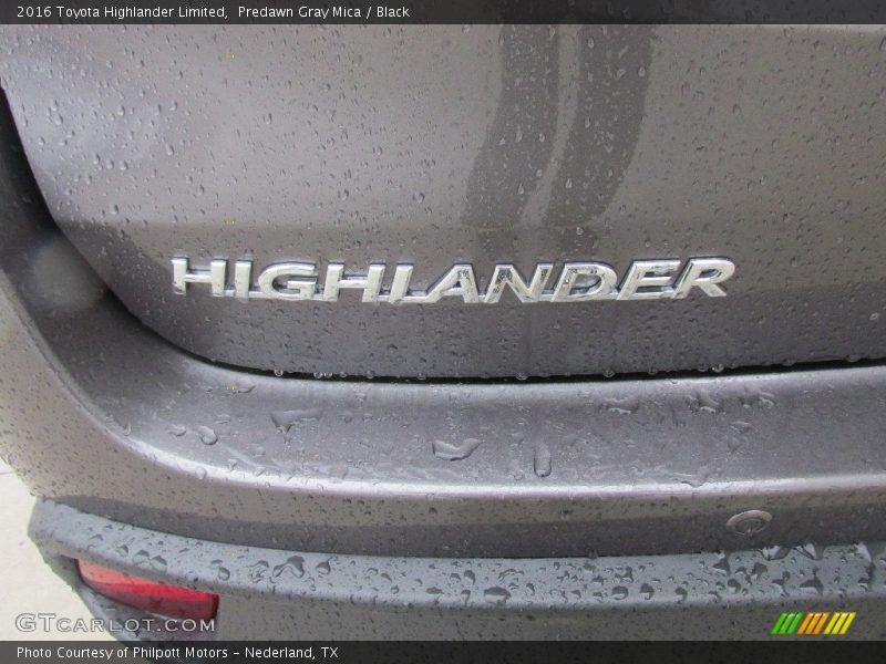 Predawn Gray Mica / Black 2016 Toyota Highlander Limited