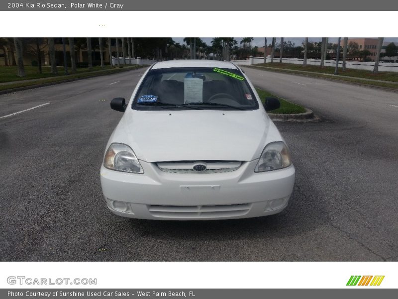 Polar White / Gray 2004 Kia Rio Sedan