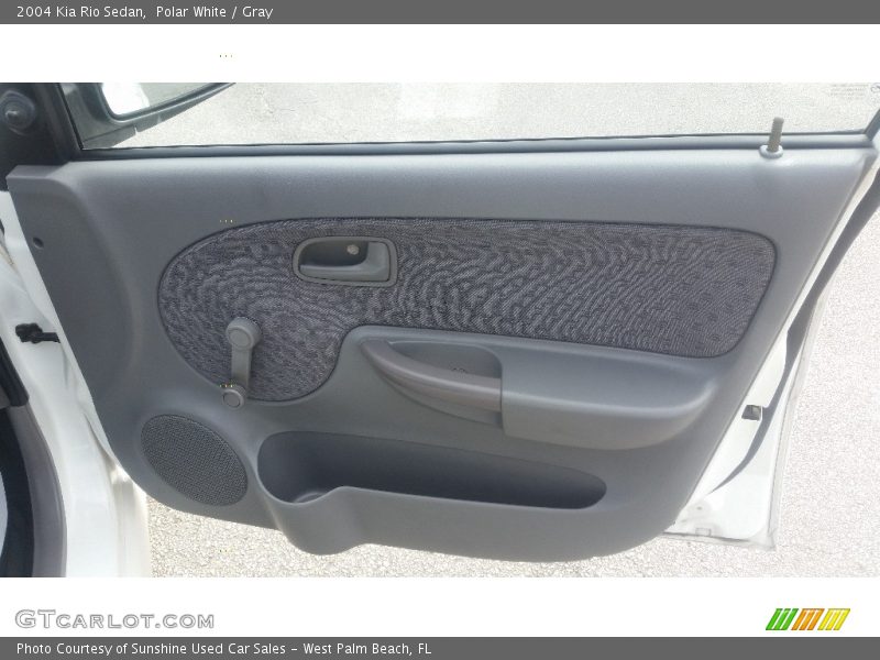 Polar White / Gray 2004 Kia Rio Sedan