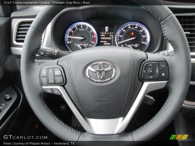 Predawn Gray Mica / Black 2016 Toyota Highlander Limited