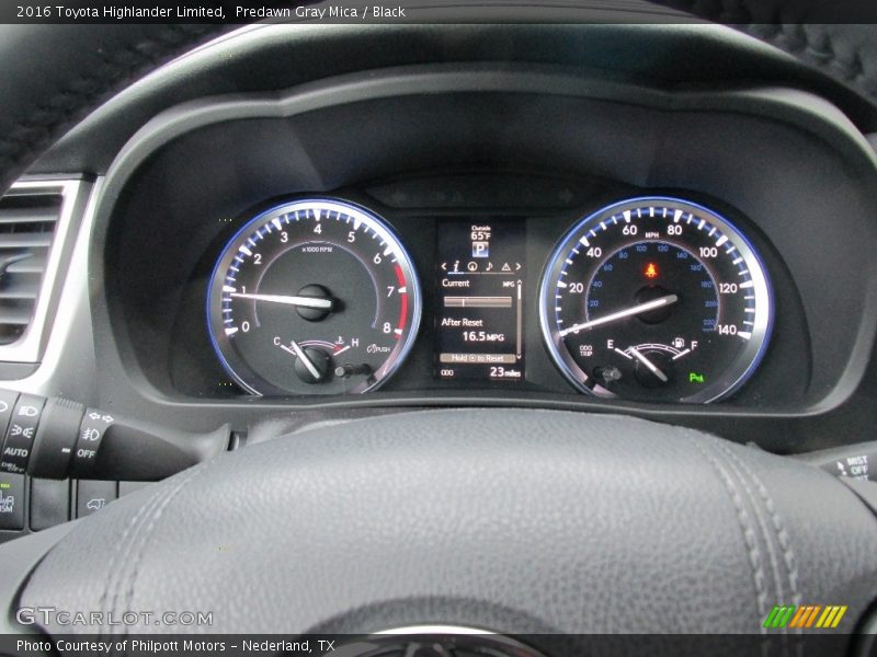 Predawn Gray Mica / Black 2016 Toyota Highlander Limited