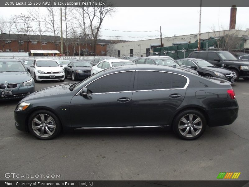 Black Sapphire Pearl / Black 2008 Lexus GS 350 AWD