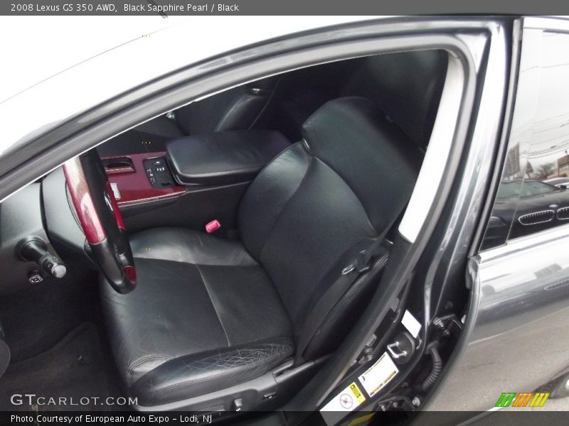 Black Sapphire Pearl / Black 2008 Lexus GS 350 AWD