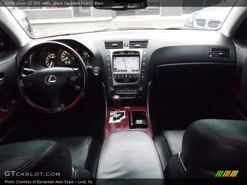 Black Sapphire Pearl / Black 2008 Lexus GS 350 AWD