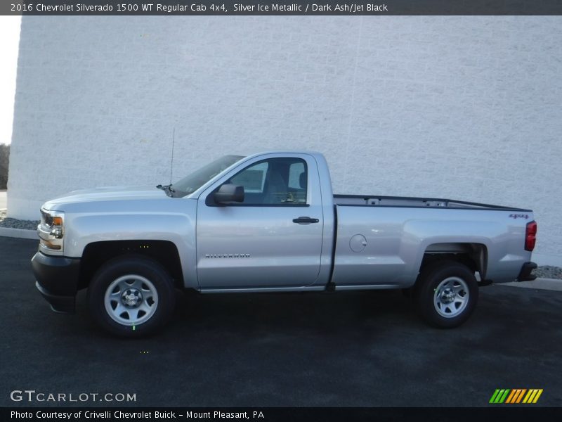 Silver Ice Metallic / Dark Ash/Jet Black 2016 Chevrolet Silverado 1500 WT Regular Cab 4x4