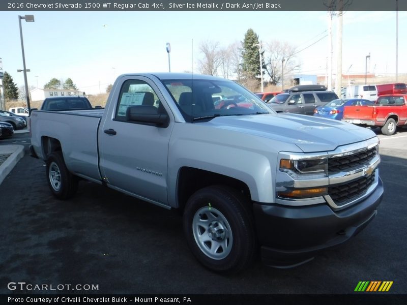 Silver Ice Metallic / Dark Ash/Jet Black 2016 Chevrolet Silverado 1500 WT Regular Cab 4x4