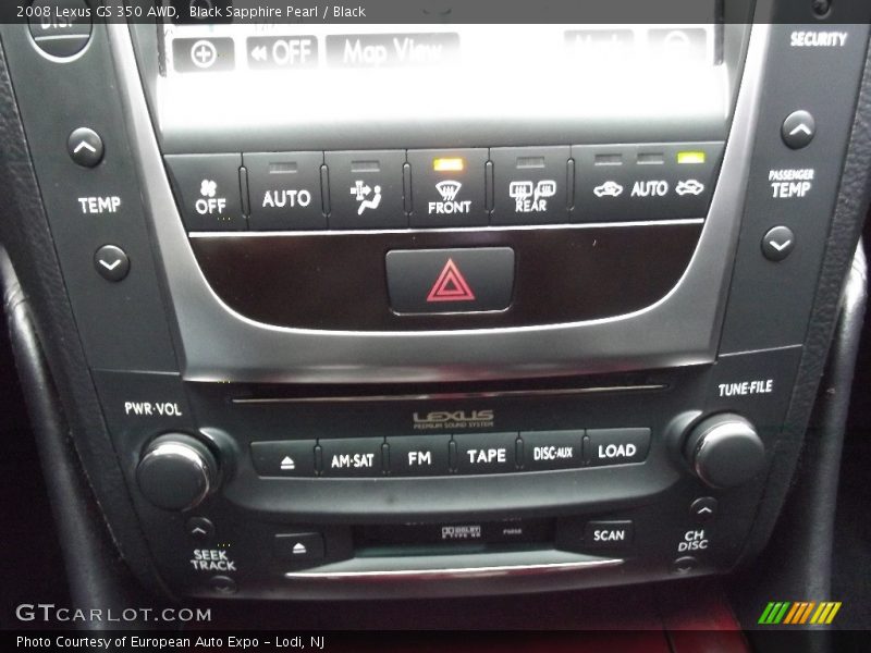 Black Sapphire Pearl / Black 2008 Lexus GS 350 AWD