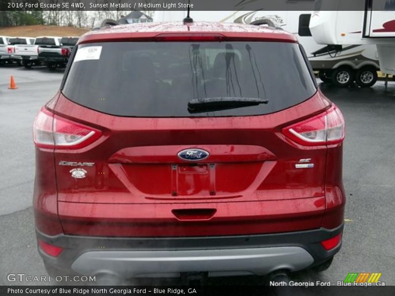 Sunset Metallic / Medium Light Stone 2016 Ford Escape SE 4WD