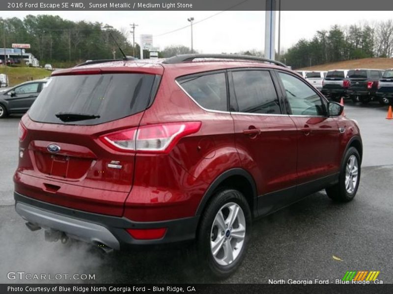 Sunset Metallic / Medium Light Stone 2016 Ford Escape SE 4WD