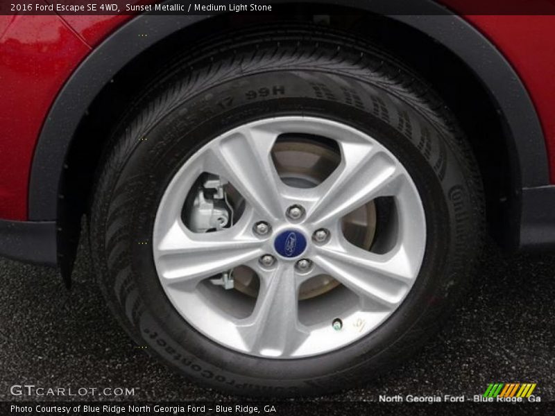 Sunset Metallic / Medium Light Stone 2016 Ford Escape SE 4WD