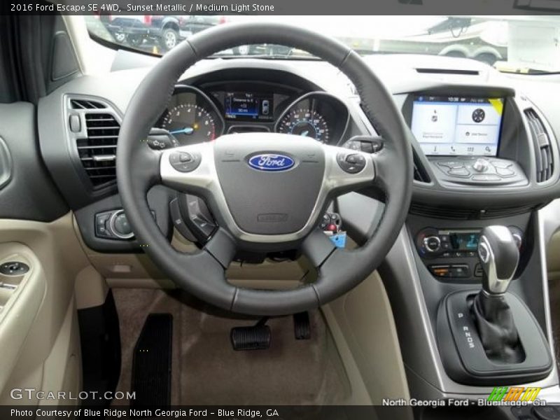 Sunset Metallic / Medium Light Stone 2016 Ford Escape SE 4WD