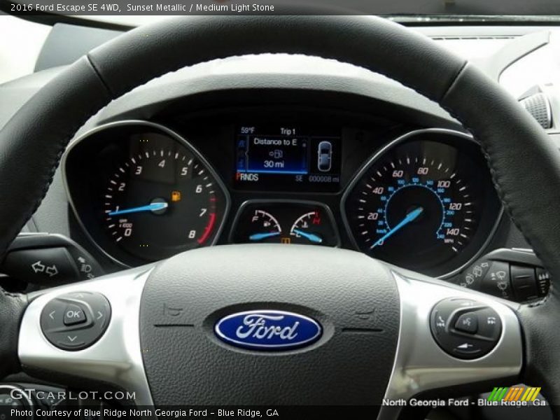Sunset Metallic / Medium Light Stone 2016 Ford Escape SE 4WD
