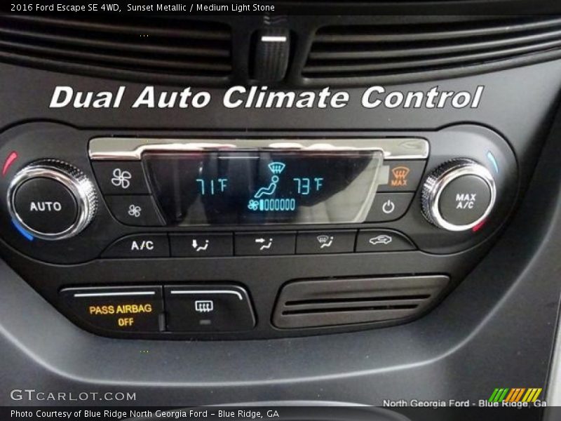Sunset Metallic / Medium Light Stone 2016 Ford Escape SE 4WD