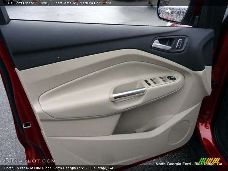 Sunset Metallic / Medium Light Stone 2016 Ford Escape SE 4WD